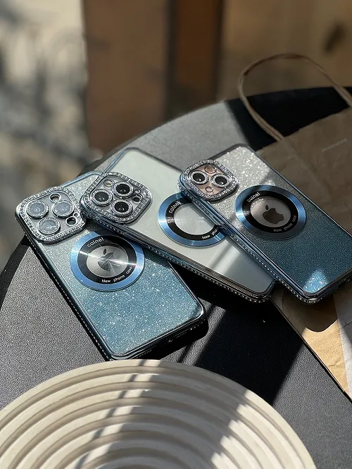 قاب شاین اکلیلی دور نگین مگسیف دار آبی