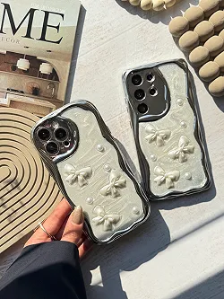 قاب Bow tie رزینی شاینی آیفون